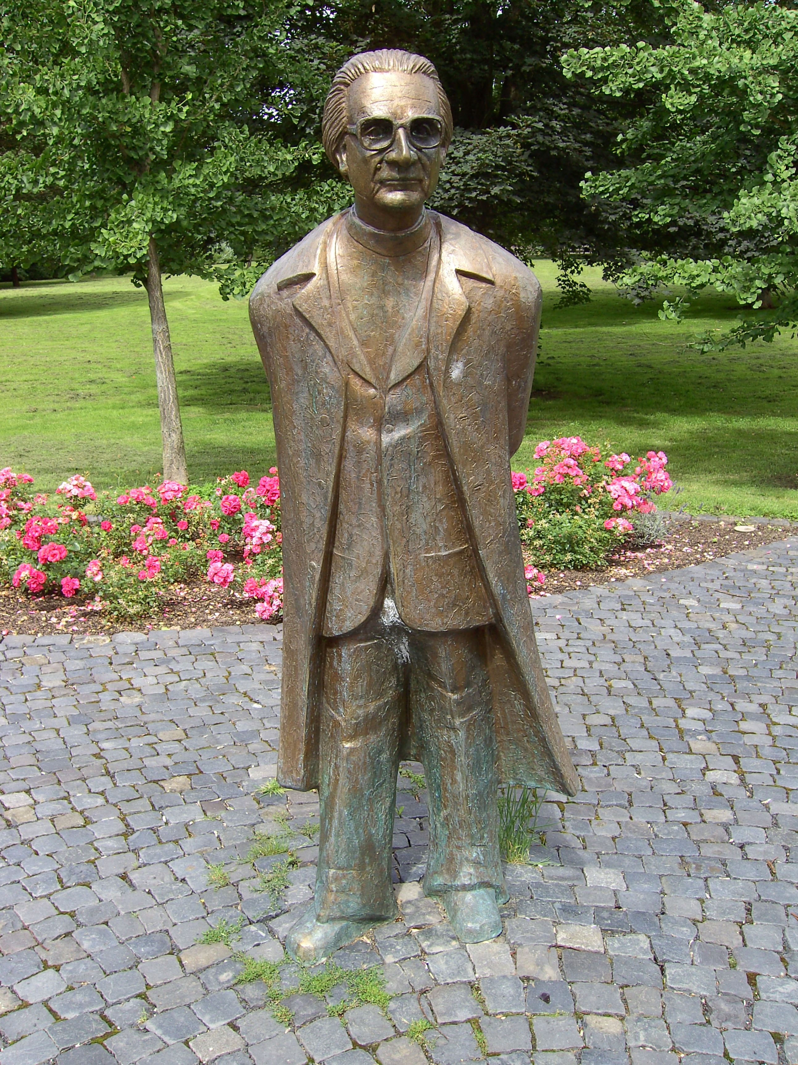 A statue of Konrad Zuse. The memorial in Hünfeld, Germany.